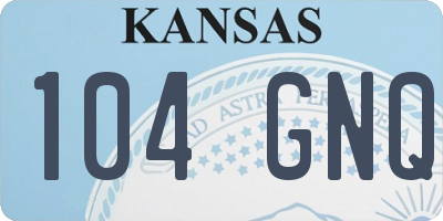 KS license plate 104GNQ