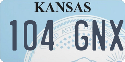 KS license plate 104GNX