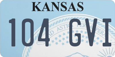 KS license plate 104GVI