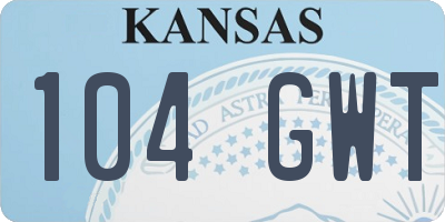 KS license plate 104GWT