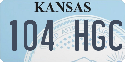 KS license plate 104HGC