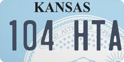 KS license plate 104HTA