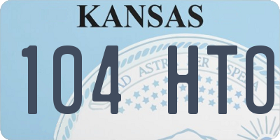 KS license plate 104HTO