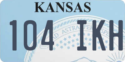 KS license plate 104IKH