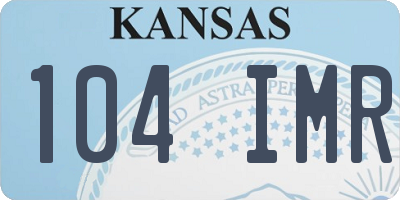 KS license plate 104IMR