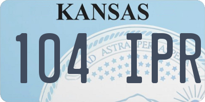 KS license plate 104IPR