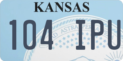 KS license plate 104IPU