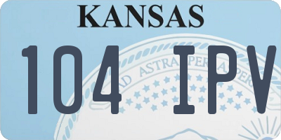 KS license plate 104IPV