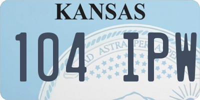 KS license plate 104IPW