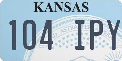 KS license plate 104IPY