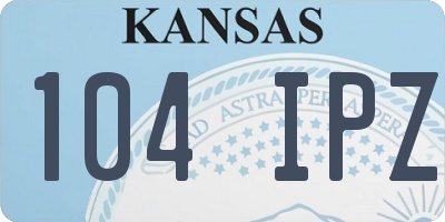 KS license plate 104IPZ
