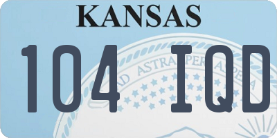 KS license plate 104IQD
