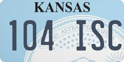 KS license plate 104ISC