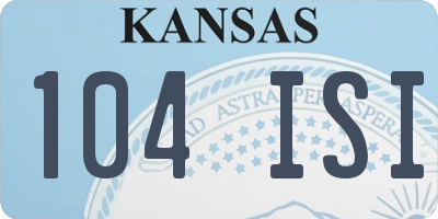 KS license plate 104ISI