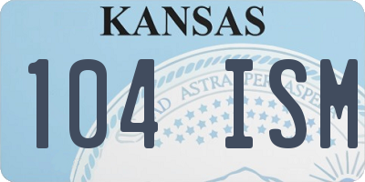 KS license plate 104ISM