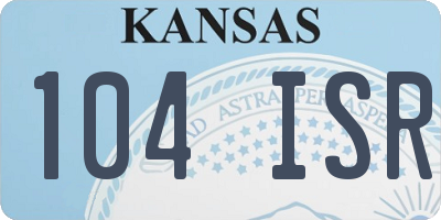 KS license plate 104ISR