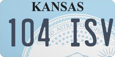 KS license plate 104ISV