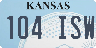 KS license plate 104ISW
