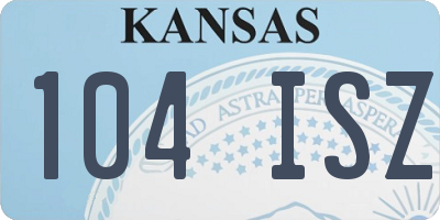 KS license plate 104ISZ