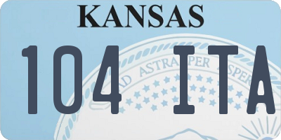 KS license plate 104ITA