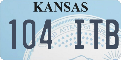 KS license plate 104ITB