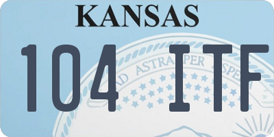 KS license plate 104ITF