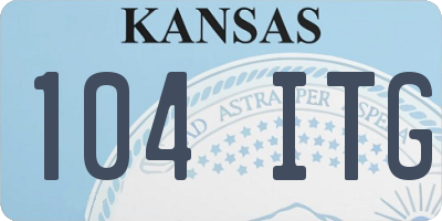 KS license plate 104ITG