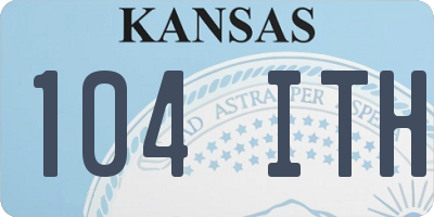 KS license plate 104ITH