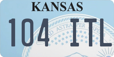KS license plate 104ITL