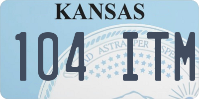 KS license plate 104ITM
