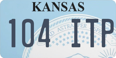 KS license plate 104ITP