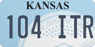 KS license plate 104ITR