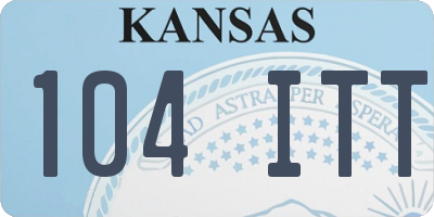 KS license plate 104ITT