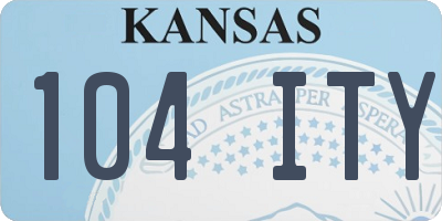 KS license plate 104ITY