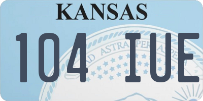 KS license plate 104IUE