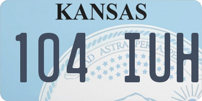 KS license plate 104IUH