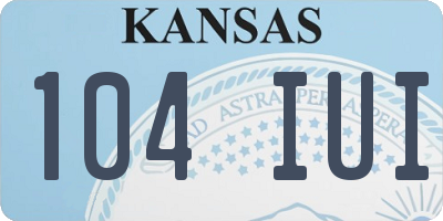 KS license plate 104IUI