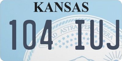 KS license plate 104IUJ