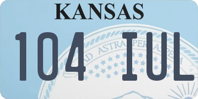 KS license plate 104IUL