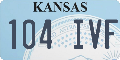 KS license plate 104IVF