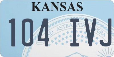 KS license plate 104IVJ