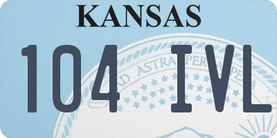 KS license plate 104IVL