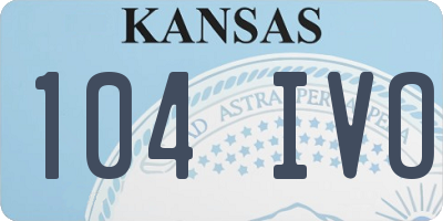 KS license plate 104IVO