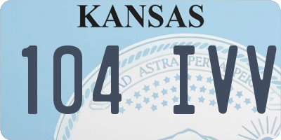 KS license plate 104IVV