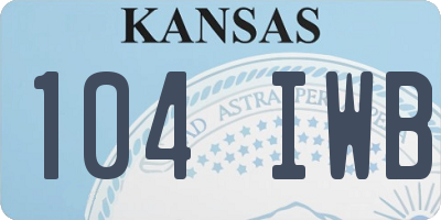 KS license plate 104IWB