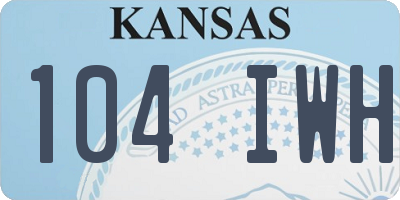 KS license plate 104IWH