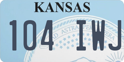 KS license plate 104IWJ