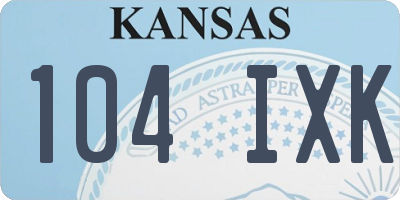 KS license plate 104IXK