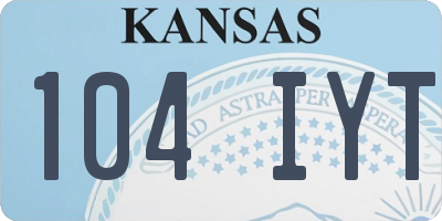 KS license plate 104IYT