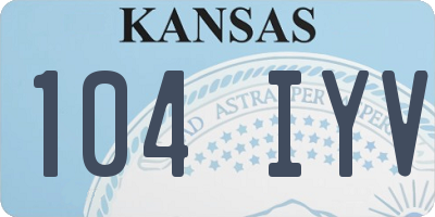 KS license plate 104IYV